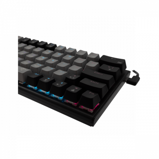 WHITE SHARK WAKIZASHI-2/G-B/R-HU, GK-002713V2/G-B/R-HU szürke/fekete, magyar, mechanikus gamer billentyűzet