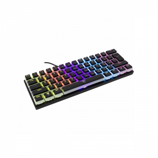 WHITE SHARK GK-2202-2B/BL-US ASHIKO-2/B/BL-US fekete mech.bill. angol, 61 kék kapcs.