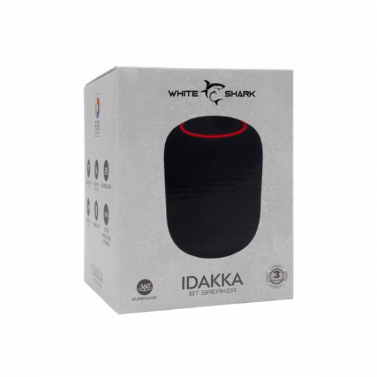 WHITE SHARK GBT-619B IDAKKA-B BLUETOOTH HANGSZÓRÓ 2x5W, TWS, fekete, 2400mA