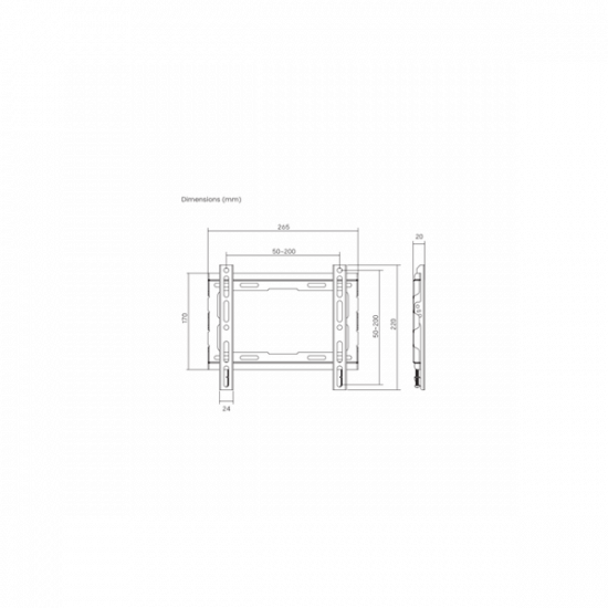 SBOX PLB-2222F-2 FALI KONZOL,23-43 (58-109cm) FIX, 45KG MAX.