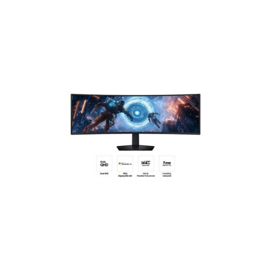 SAMSUNG Ívelt Gaming 144Hz VA monitor 49" G9 G91F, 5120x1440 DQHD, 32:9, 350cd/m2, 1ms, HDMI,DP/USB
