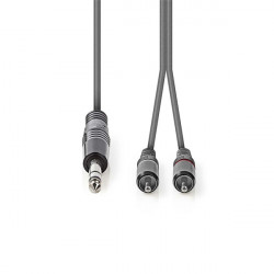 Nedis COTH23300GY30 félprofi XLR audio kábel, 6,35mm sztereo jack dugó - 2x RCA dugó, 3m