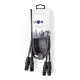 Nedis COTH15030GY15 félprofi XLR audio kábel, 2 x XLR 3p dugó - 2 x XLR 3p aljzat, 1.5m, rugalmas