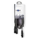 Nedis COTH15020GY15 félprofi XLR audio kábel, XLR 3p aljzat - 2 x XLR 3p dugó, 1.5m, rugalmas