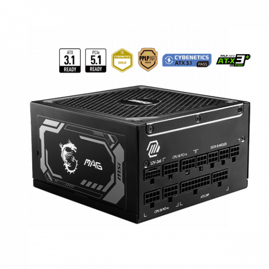 MSI Tápegység 1000W 80+ Gold moduláris, Gen 5.0