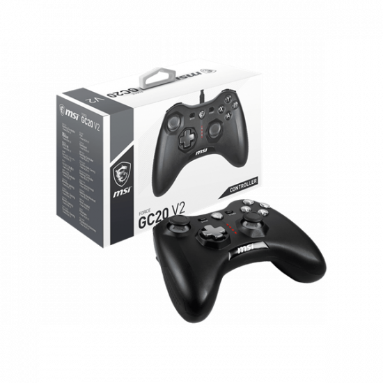 MSI ACCY Force GC20 V2 Wired Game Controller, Black