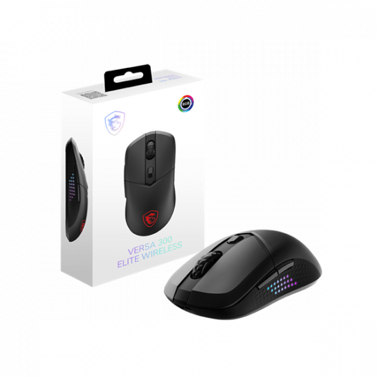 MSI ACCY VERSA 300 ELITE W Wireless Gaming Mouse, Black