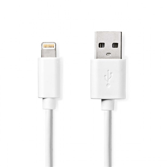 Nedis CCGL39300WT10 USB 2.0, Apple Lightning 8-Pin kábel MFI engedélyes Apple chipkészlettel, 1m