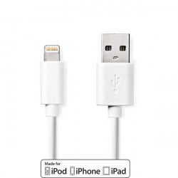Nedis CCGL39300WT10 USB 2.0, Apple Lightning 8-Pin kábel MFI engedélyes Apple chipkészlettel, 1m