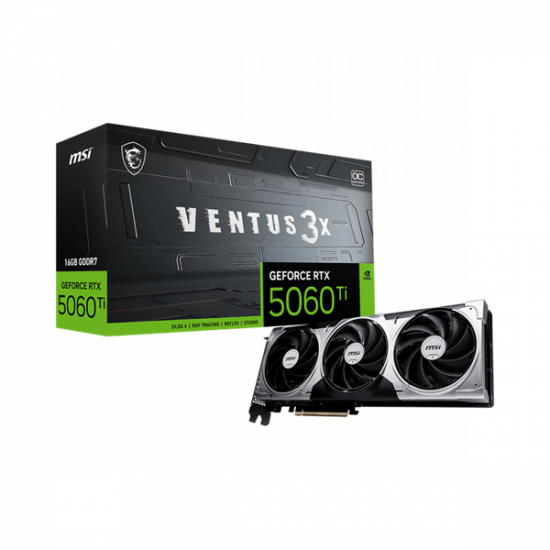 MSI Videokártya PCI-Ex16x nVIDIA RTX 5060 Ti VENTUS 3X 16GB DDR7 OC