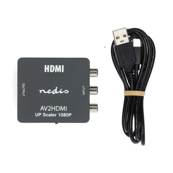 Nedis VCON3456AT (converter) videó konverter, 3 xRCA bemenet - HDMI kimenet 1080p, 1,65 Gbps
