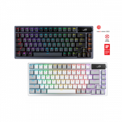 ASUS Vezetékes / Vezeték Nélküli Billentyűzet ROG AZOTH USB, Fekete, Mechanikus