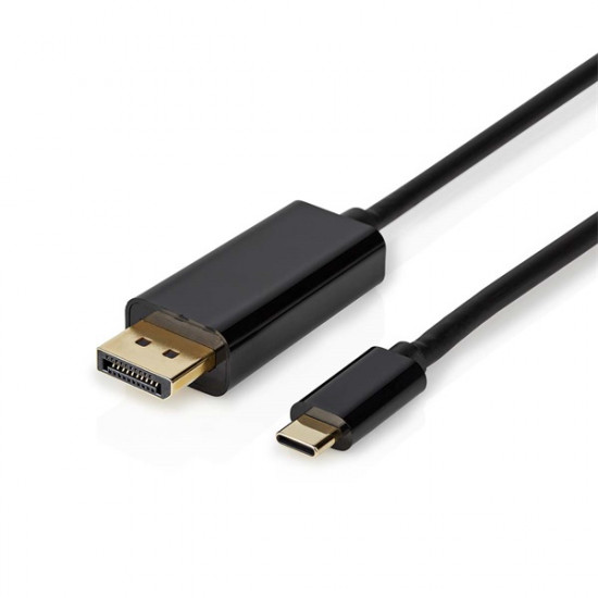 Nedis CCGL64352BK20 USB C (USB-C) - Displayport kábel, USB3.2 Gen 1, 4K@60Hz, 2m, (USB3.1, USB3.0, USB2.0)