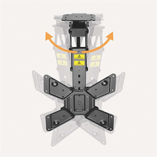 Nedis TVCM5850BK motoros mennyezeti / plafon TV / monitor állvány/tartó konzol, 23-65", dönthető, forgatható, WIFI, 30kg