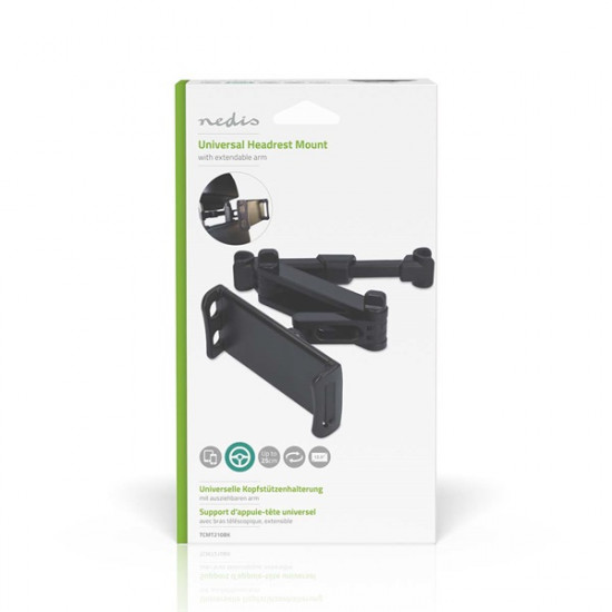 Nedis TCMT210BK autós tablet / telefon tartó konzol 4,7 - 12,5", fejtámlára