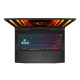 MSI Gaming NB Katana 15 HX B14WEK-276, 15.6" QHD 165Hz, i7-14650HX, 16GB (1x16), 1TB M.2, RTX 5050 8GB, noOS, Fekete