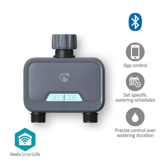 Nedis BTWV20GY okos Bluetooth® automata víz / locsolás vezérlő, elemes táp