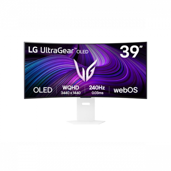 LG OLED Gaming 240Hz ívelt smart monitor 39" 39GX90SA, 3440x1440, 21:9, 275cd/m2, 1ms, HDMIx2/USBx2/USB-C