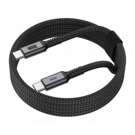 NEWELL USB-C - USB-C gyorstöltő kábel, 240W, 2m, minimum 30.000 töltés, 40 hónap garancia, E-marker chip