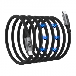 NEWELL USB-C – USB-C 3.2 Gen 2 mágneses gyorstöltő kábel, 20 Gbps adatátvitel, 100W, 40 hónap garancia