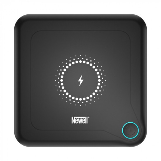 NEWELL GP12 vezeték powerbank, 24.000 mAh, 8 adapter, LED kijelző, vezeték nélküli töltés,
