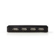 Nedis UHUBU2730BK aktív 7 portos USB HUB, USB 2.0, 5V táp