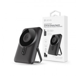 Devia Extreme Speed Magnetic PD 22.5W powerbank/állvány - Lightning/Type-C - 10.000 mAh - szürke