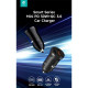 Devia Smart Series Mini 30W PD+QC USB+Type-C autós töltő adapter - fehér
