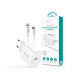 Devia Smart Series 30W GaN PD+QC hálózati gyorstöltő adapter + Type-C/Lightning kábel - fehér