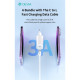 Devia Smart Series 30W GaN PD+QC hálózati gyorstöltő adapter + Type-C/Lightning kábel - fehér