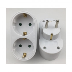 BLACKBIRD Hálózati Dugalj elosztó 250V, Max:3500W 2x16A/250V GZB02 gyerekvédelem, Fehér