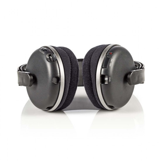 Nedis HPRF210BK rádiófrekvenciás vezeték nélküli RF fejhallgató, akkumulátoros