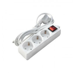 BLACKBIRD Hálózati elosztó 1.5m 3xSCHUKO 16/A/250V/3500W + kapcsoló, Fehér
