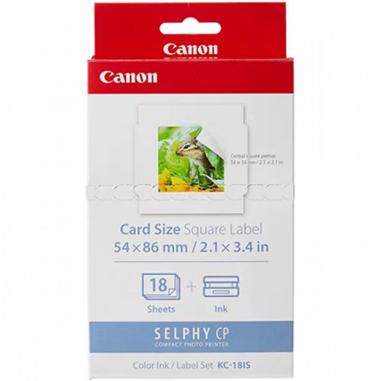 CANON Fotópapír + Tinta, KC-18IS, 18db 54x54mm-es matrica