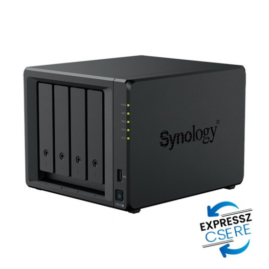 SYNOLOGY NAS 4 Fiókos DS925+ 2x16TB HDD-vel, AMD Ryzen V1500B 4x2,2GHz, 4GB DDR4 ECC, 2x2,5GbE, 2xUSB3.2