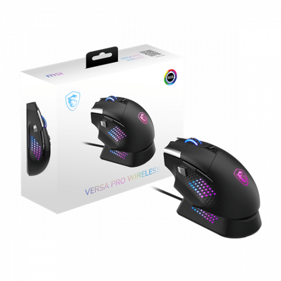 MSI ACCY VERSA PRO W + MOUSE DOCK PRO Wireless Gaming Mouse, Black