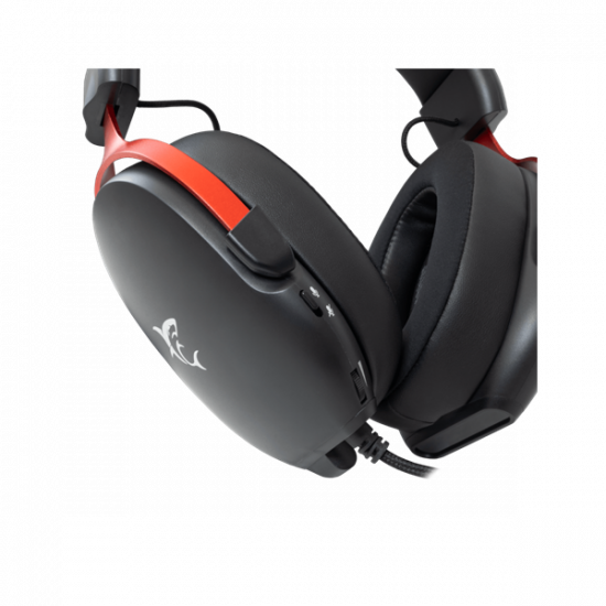 White Shark FOX-B, GH-2445B, gamer fejhallgató, mikrofonnal, fekete