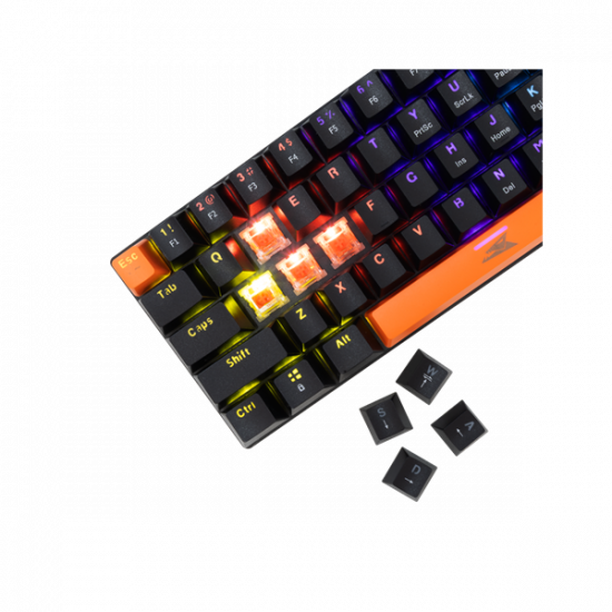 Baracuda DOLPHIN-B/R-US, BGK-03111B/R-US fekete mechanikus gamer billentyűzet piros kapcsolóval, angol