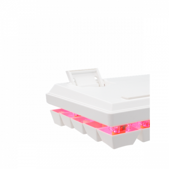 Baracuda DOLPHIN-W/R-US, BGK-03211W/R-US  fehér mechanikus gamer billentyűzet piros kapcsolóval, angol