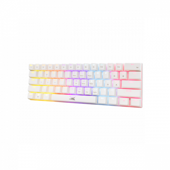 Baracuda DOLPHIN-W/R-US, BGK-03211W/R-US  fehér mechanikus gamer billentyűzet piros kapcsolóval, angol