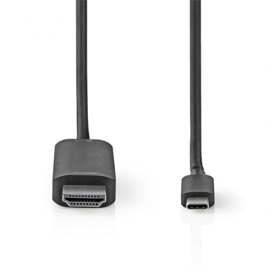 Nedis CCGL64655BK20 USB C (USB-C) - HDMI kábel, USB 3.2 Gen 1, 4K@60Hz, hossz 2m