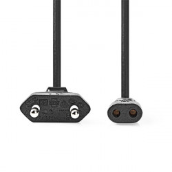 Nedis CEGL11062BK20 borotva táp kábel IEC-320-C1, 2 x 0.75 mm˛, hossz 2m