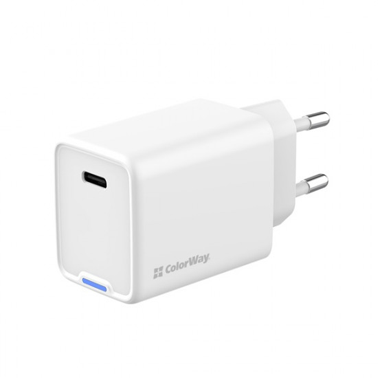 COLORWAY AC töltő GaN Mini CW-CHS057PD-WT 45W PD port PPS USB-C fehér