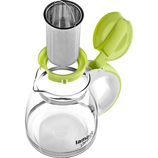 LAMART LT7028 TEÁSKANNA ZÖLD 1,5L VERRE