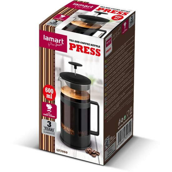 LAMART LT7060 KÁVÉFŐZŐ 0,6L FRENCH PRESS