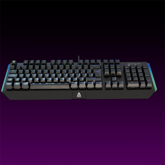 AVAX Vezetékes Billentyűzet FS01 USB, Fekete, Mechanikus, Brown Switch, HUN