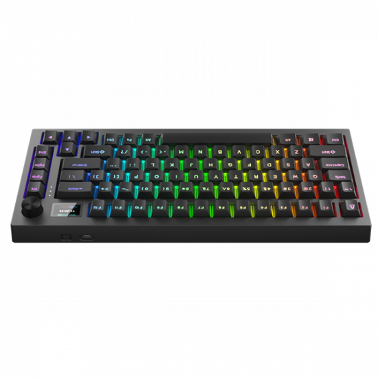 AVAX Vezetékes/Vezeték Nélküli Billentyűzet GM02 PRO USB, Fekete, Mechanikus, Brown Switch, HUN