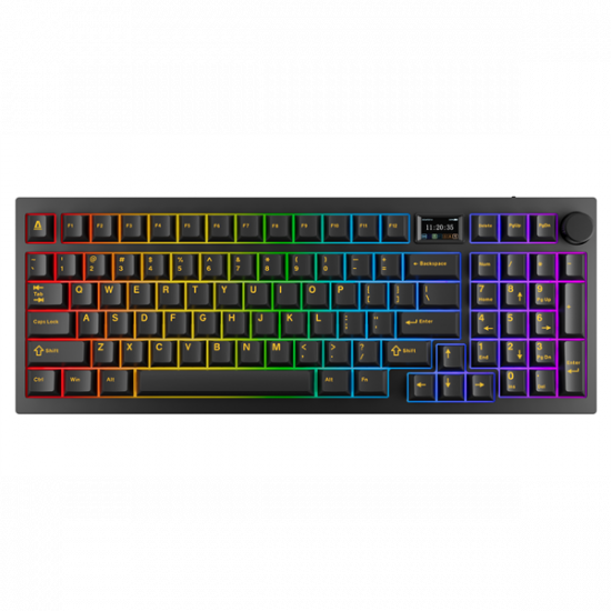 AVAX Vezetékes/Vezeték Nélküli Billentyűzet GM03 PRO USB, Fekete, Mechanikus, Red Switch, HUN