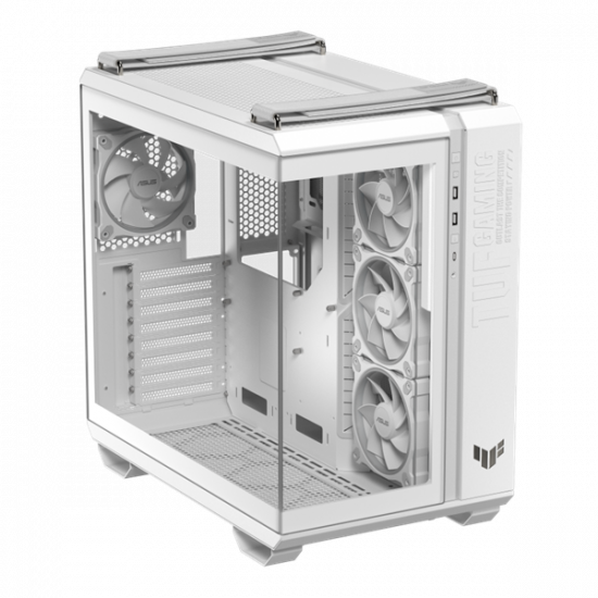 ASUS Ház TUF Gaming GT502, Tápegység nélkül, Fehér, Üvegfalú