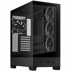 ASUS Ház A31 Plus, Tápegység nélkül, Fekete, Üvegfalú